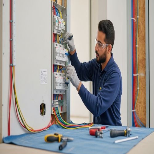 فني تأسيس كهرباء وسباكة بالخبر